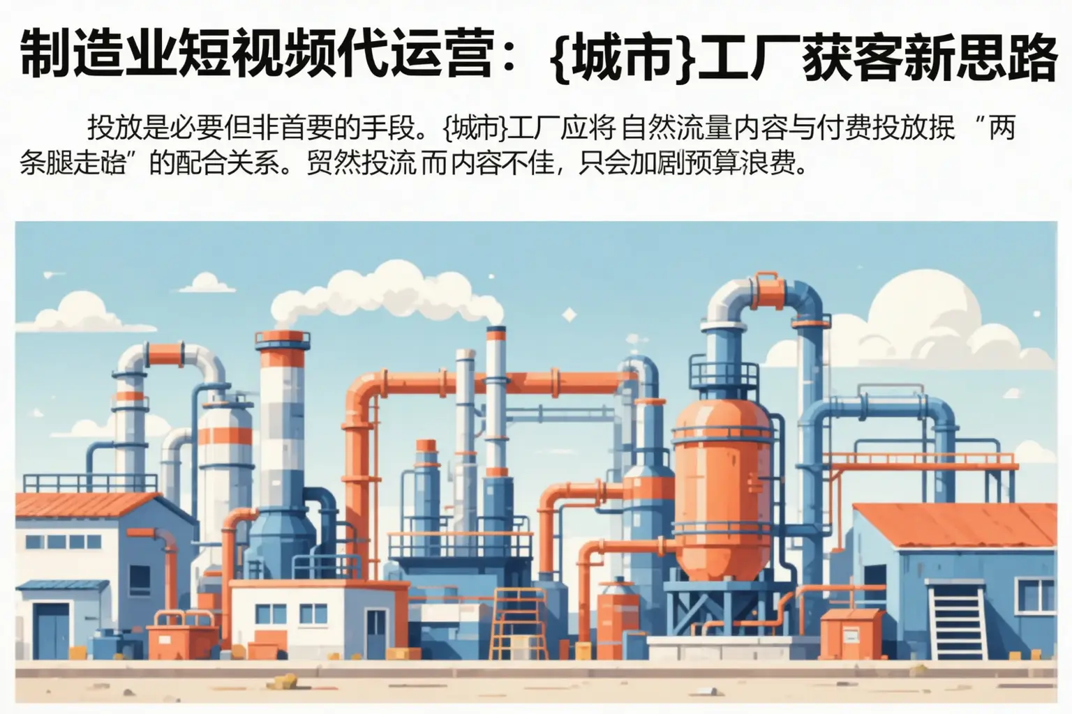 制造业短视频代运营：台儿庄工厂获客新思路